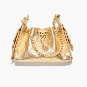 CHANEL 25 Mini Handbag in metallic Gold